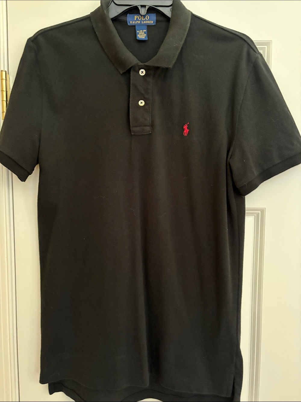 New Polo by Ralph Lauren Black Polo with Red Pony Logo